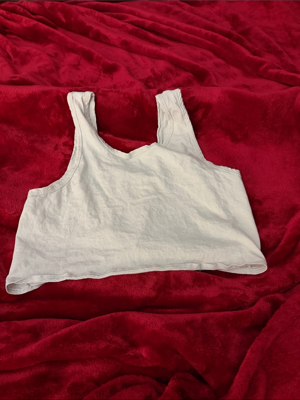 bloom White Crop Tank Top with Navy "Emerald Isle" Script - Picture 3 of 3
